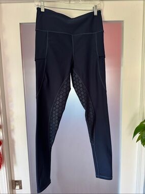 Maya Delorez Dark Blue Function Leggings Riding Breeches with Silicone Grip